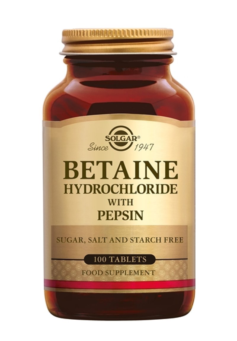 Betaine Hydrochloride with Pepsin 100 tabs