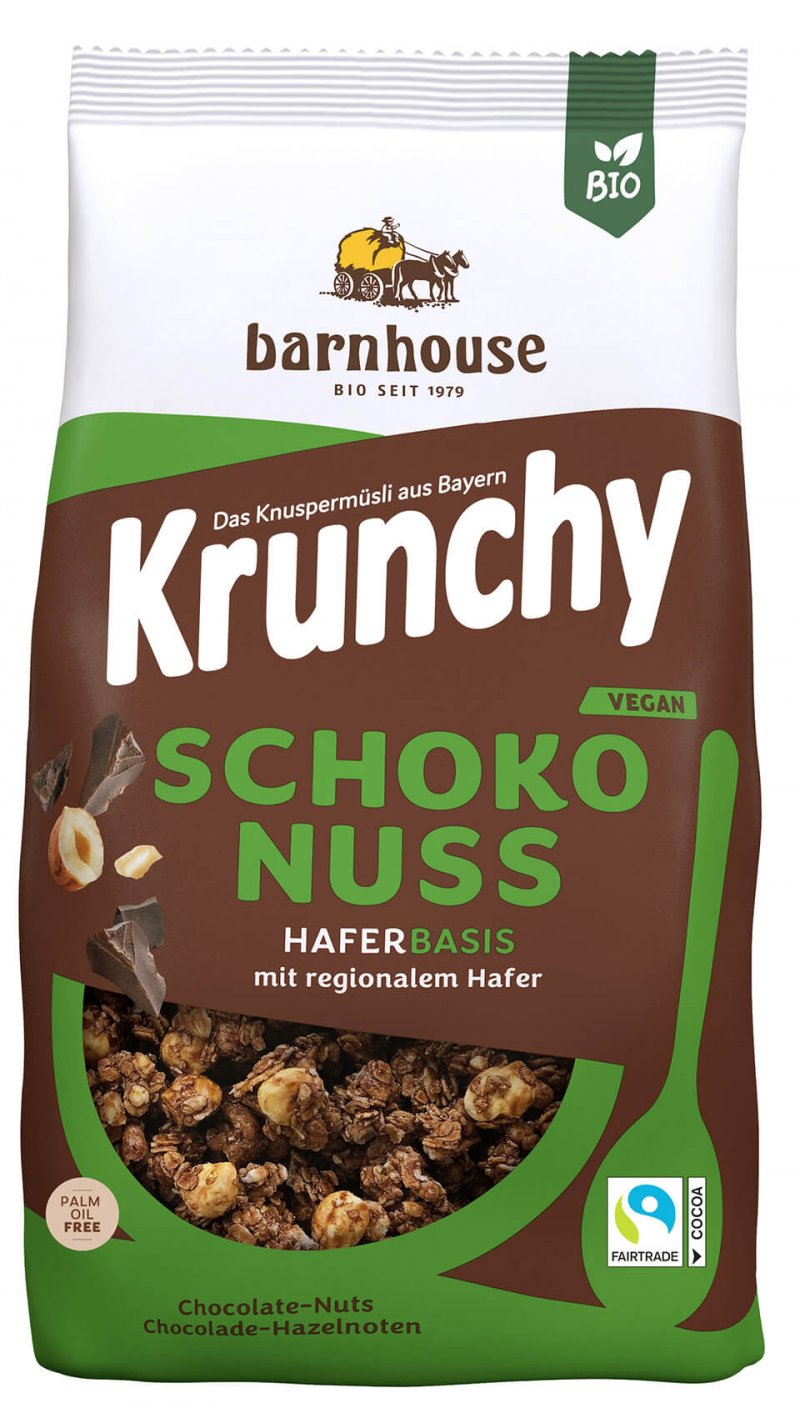 Krunchy chocolade - noten 375 g (vegan)