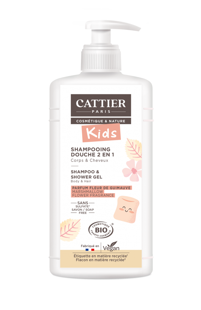 Cattier Shampoo kids 2 in 1 marshmallow bloem bio 500ml