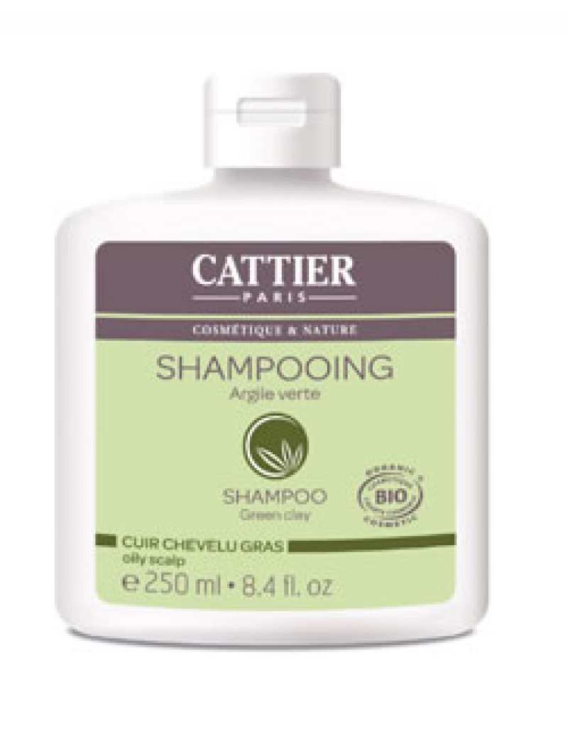 Cattier Shampoo vet haar groene klei bio 250ml