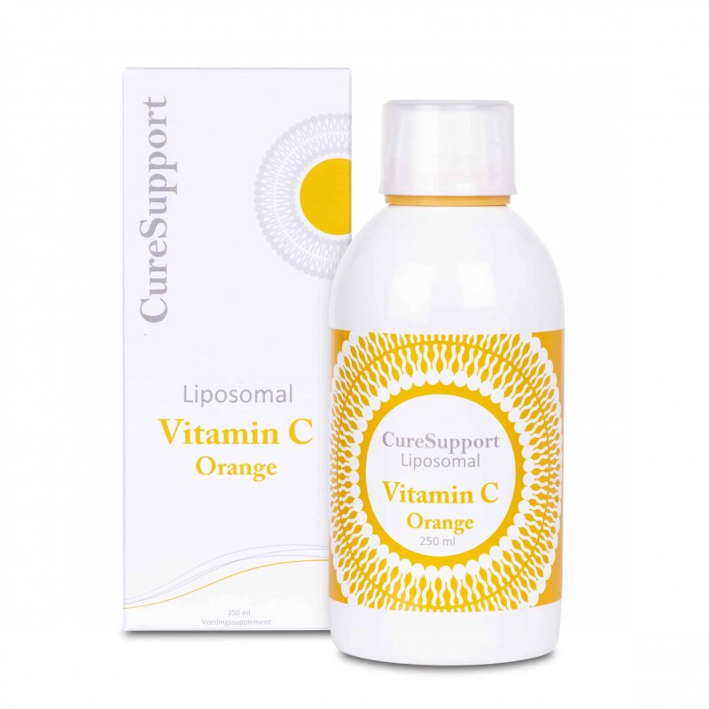  Liposomal Vitamin C 500 mg van CureSupport met Sinaasappelsmaak, 250 ml