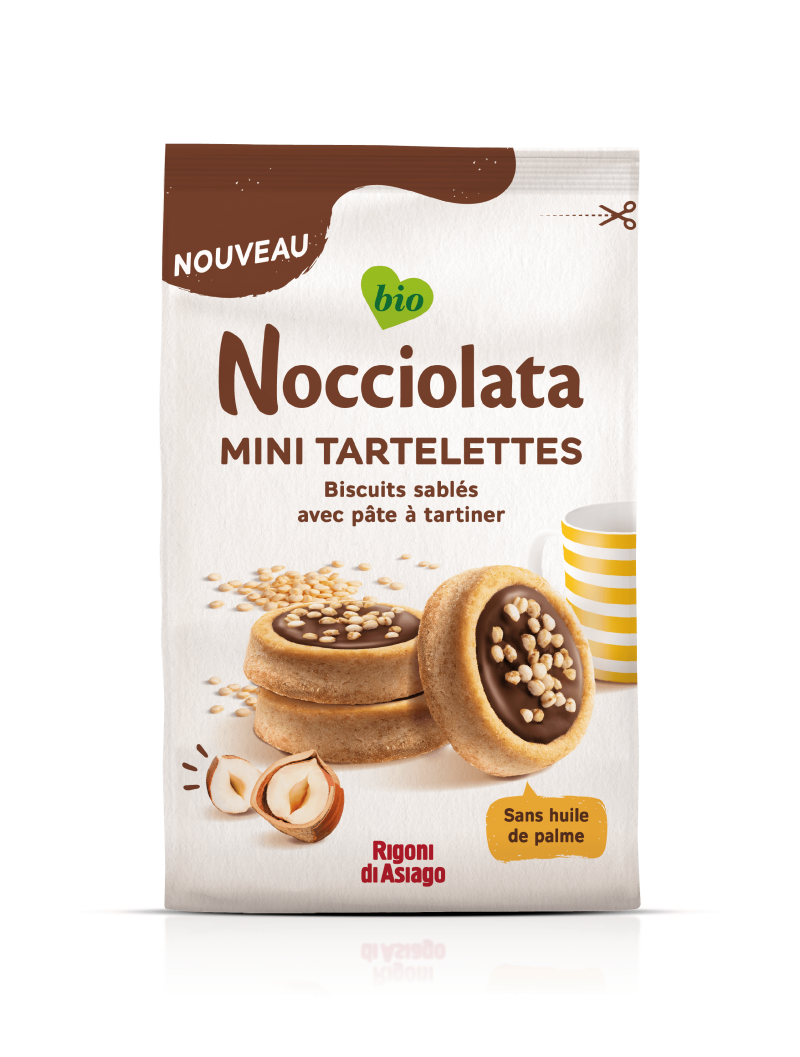 Nocciolata Tartelettes met hazelnootpasta en gepofte quinoa bio 250g