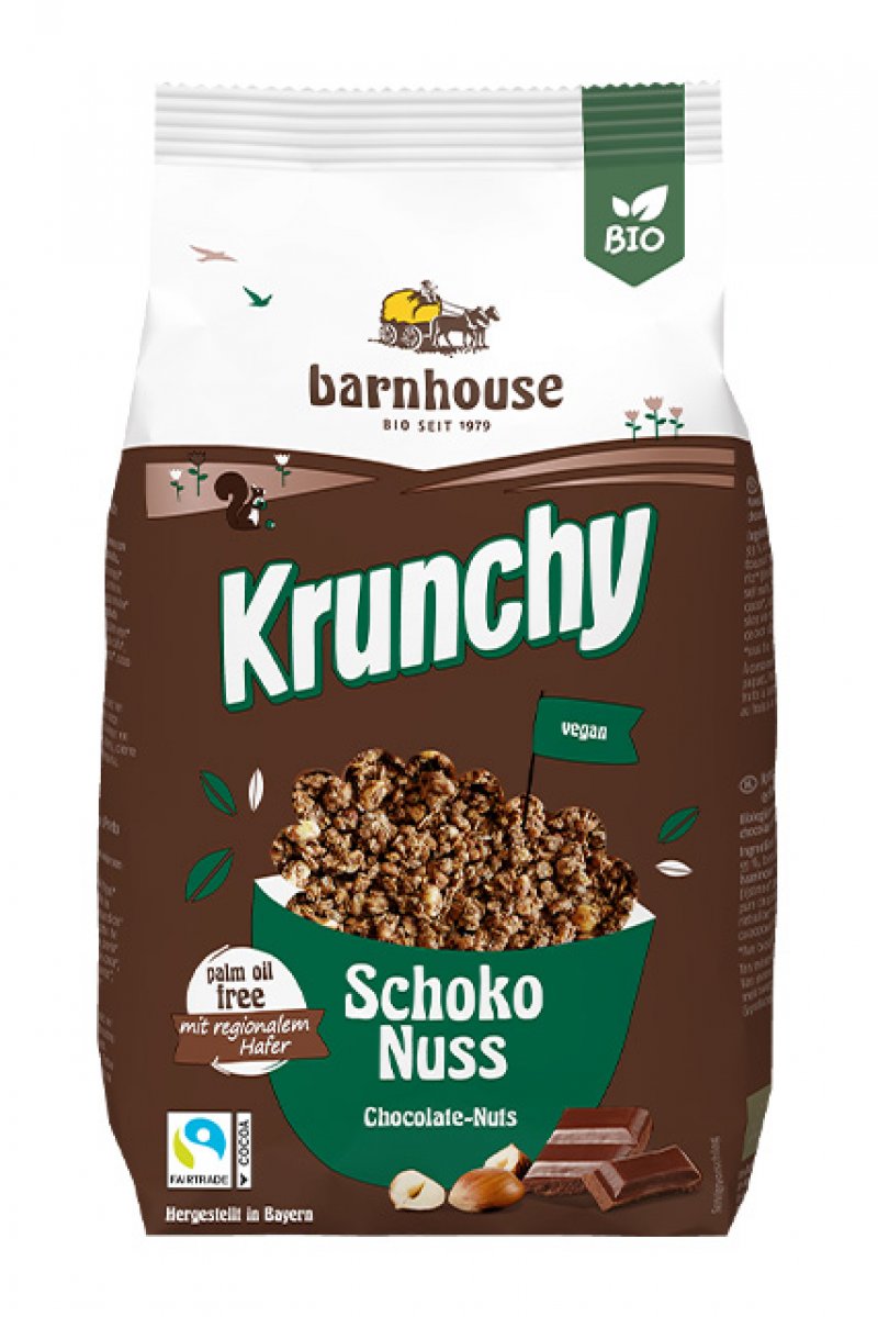 Krunchy chocolade - noten 375 g (vegan)