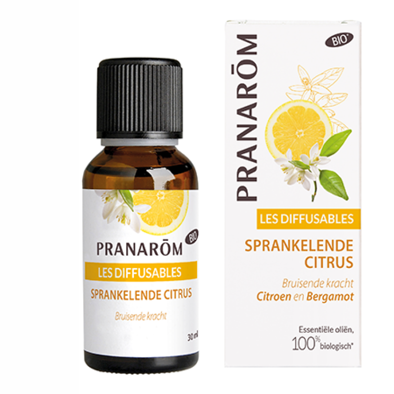 Pranarôm Les Diffusables Essentiële Oliën 100% Biologisch Sprankelende citrus, citroen en bergamot