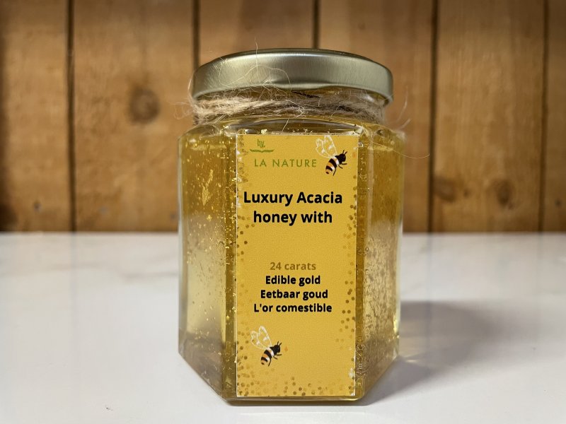 Luxe acacia honing met 24 karaat goud 250 ml 