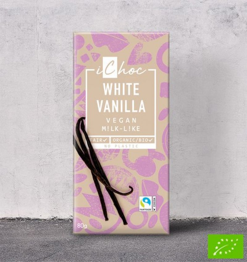 White vanilla vegan chocolade 