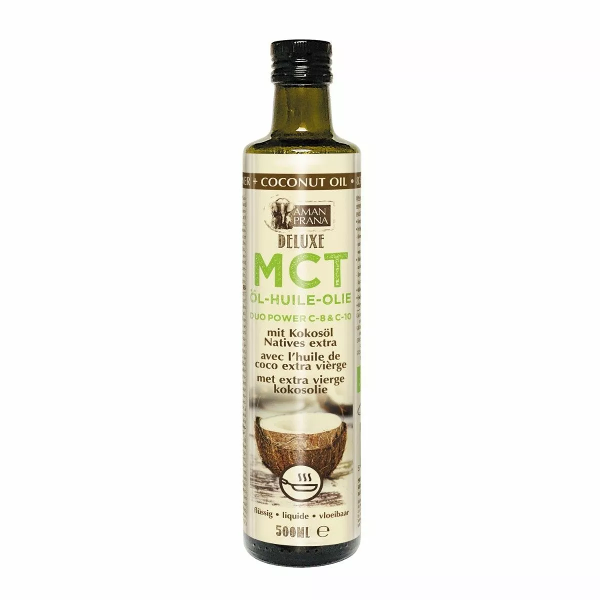 mct olie uit extra vierge kokosolie premium 500 ml (100% MCT)