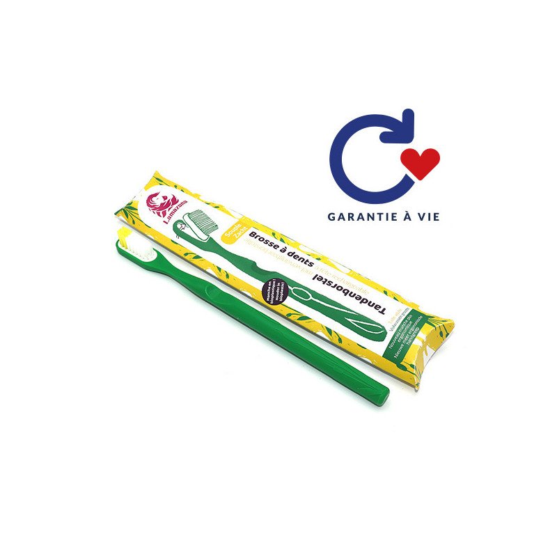 Tandenborstel met verwisselbare kop zacht - groen (ECO)