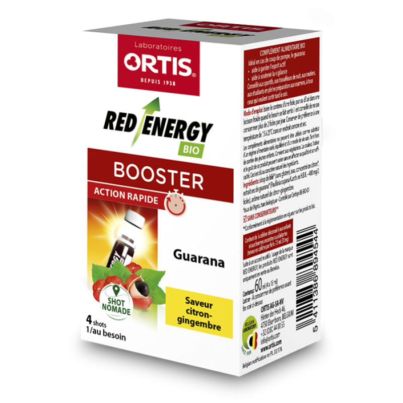 red energy booster 4 x 15 ml 